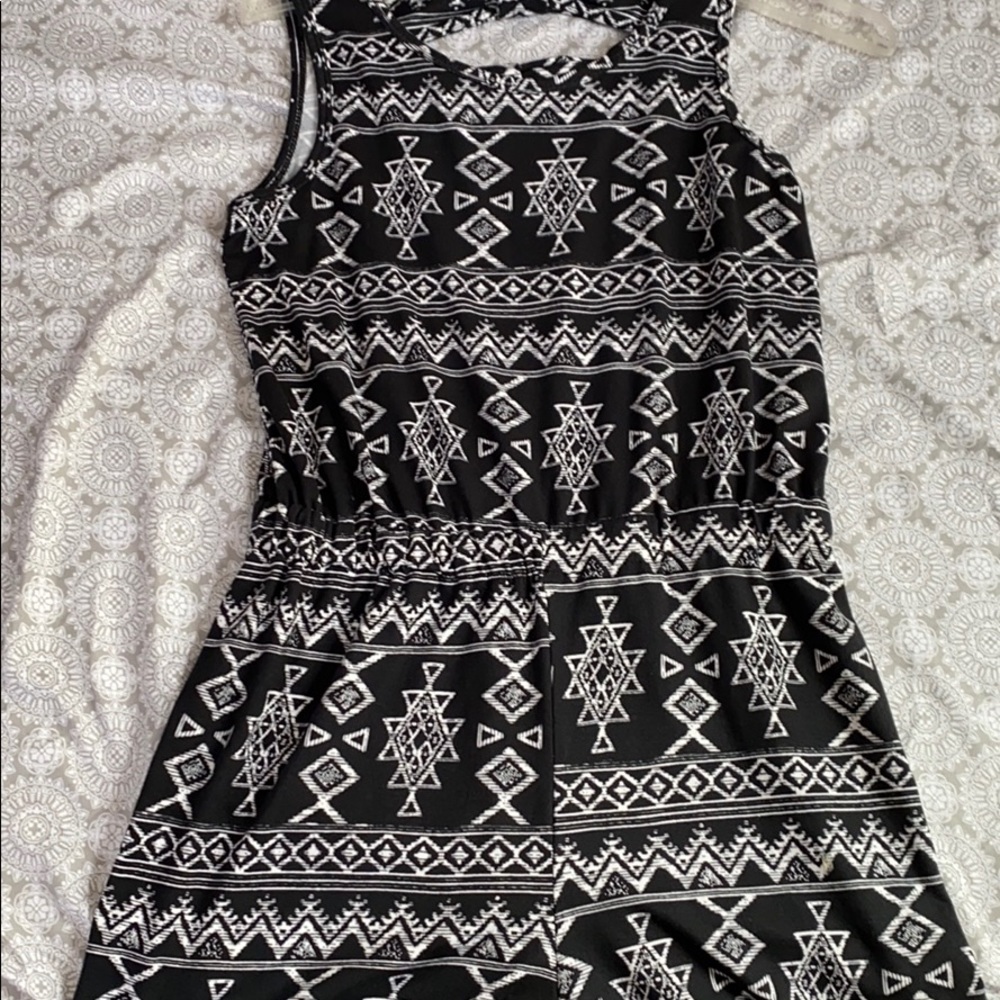Black and white romper